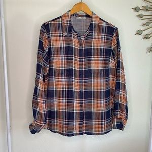 Lee Rider Pink Blue Lightweight Long Sleeve Button Up Shirt